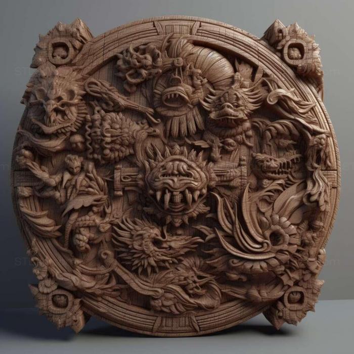 Patterns and decorations (stl patch 1, PATTERN_1841) 3D models for cnc